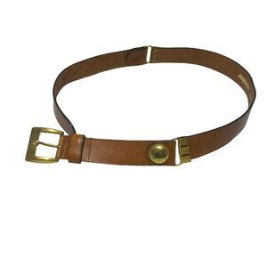 Vintage Adoppia‎ Vitta Italian fine Leather Brass Hardware Buckle Belt (85/32)